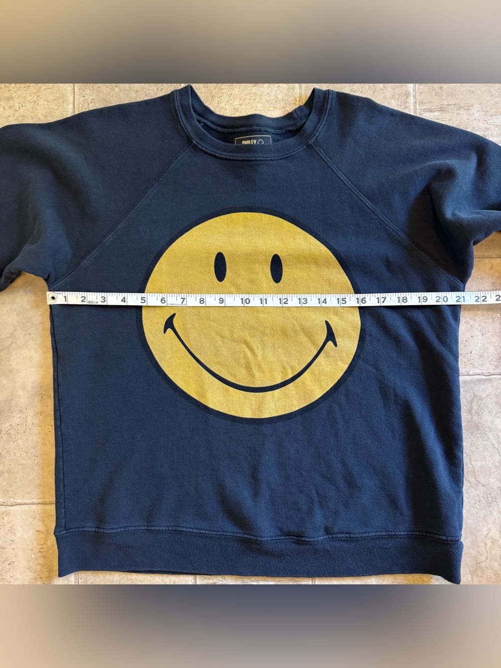 Smiley Retro Brand Los Angeles smiley face cotton oversized sweater grey small - Picture 7 of 9